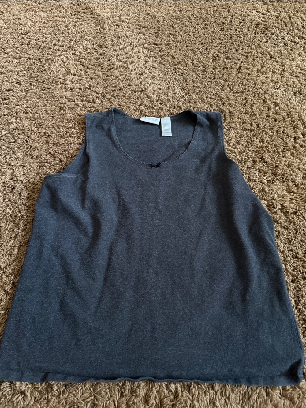 Liz Claiborne Charcoal Gray Scoop Neck Tank Top
